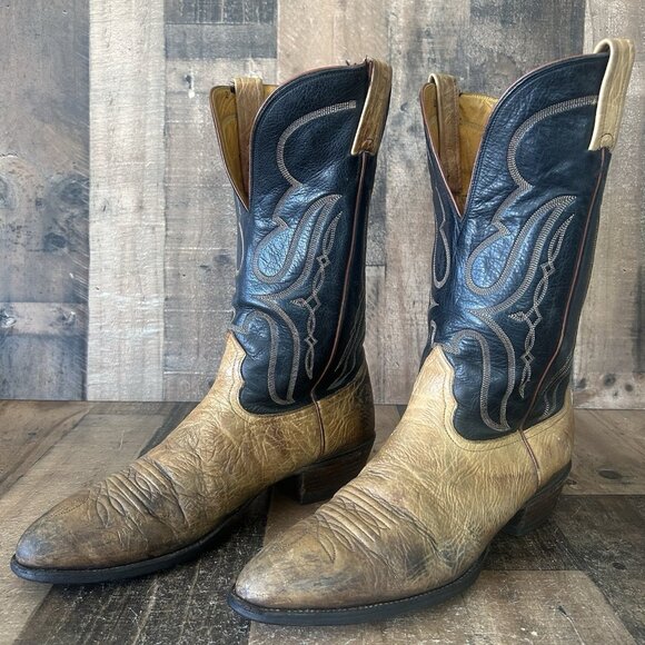 Nocona Vintage Bullhide Western Cowboy Boots Mens 12 B - Picture 3 of 12